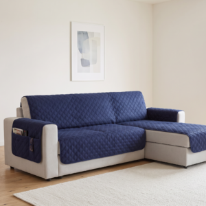 Cubre sofá chaise longue con bolsillos